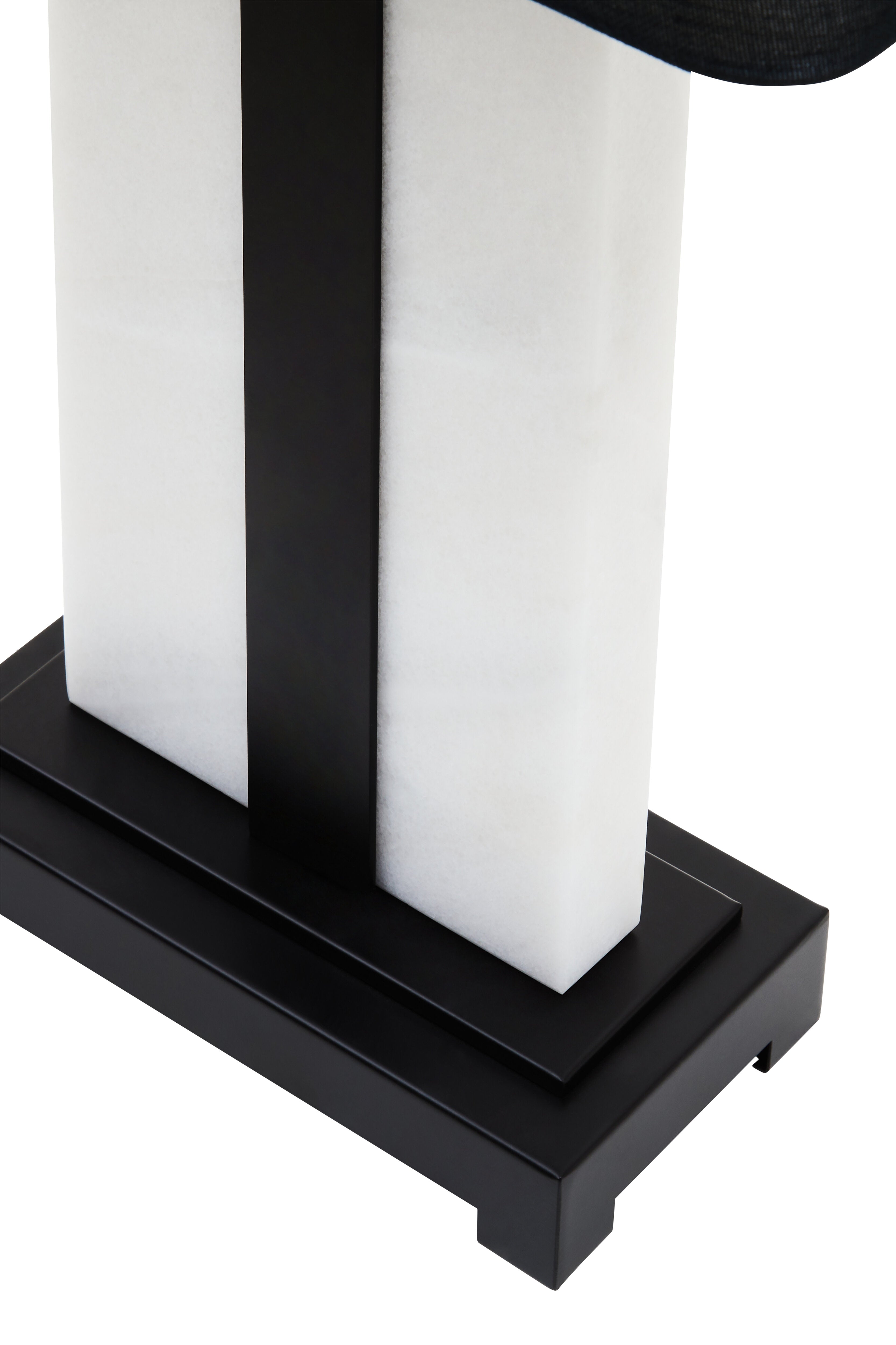 Viviana White Marble & Black Table Lamp